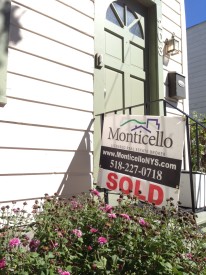 Monticello Sold Sign 203 Jefferson St in Albany